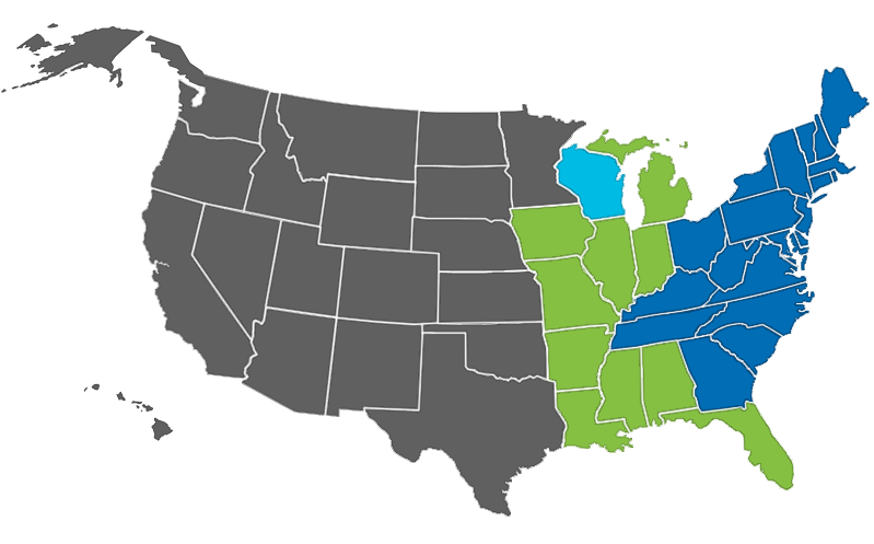 Chemguard US Credit Department Contacts Map